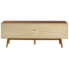 Meuble TV en bois massif de style Mid-Century Middlebrook de 70 po