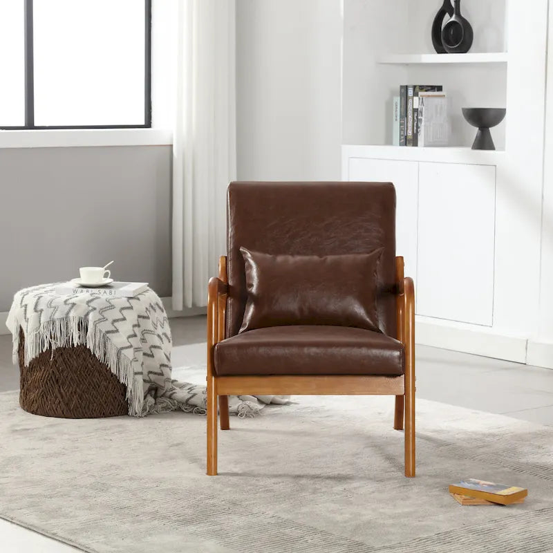 GDFStudio - Fauteuil d'appoint Olivia en velours avec structure en bois massif et coussin confortable
