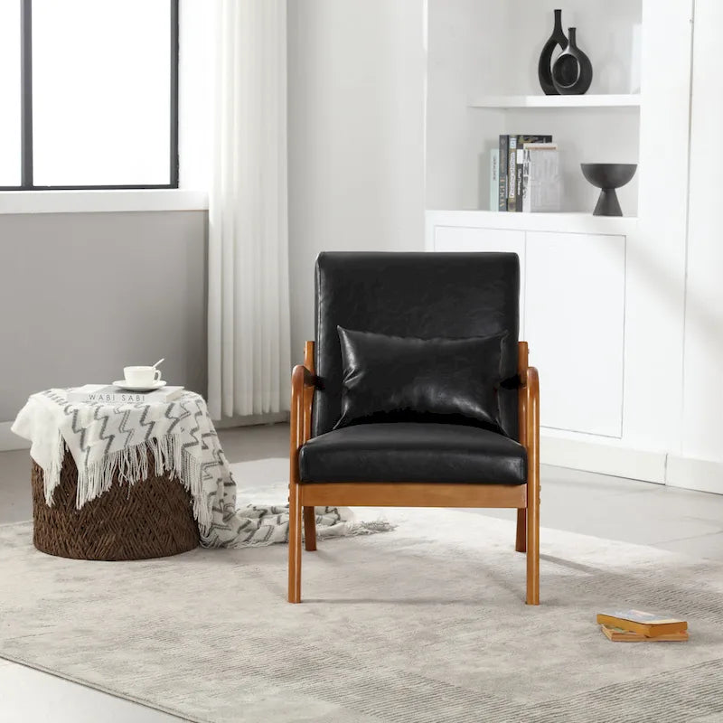 GDFStudio - Fauteuil d'appoint Olivia en velours avec structure en bois massif et coussin confortable