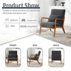 GDFStudio - Fauteuil d'appoint Olivia en velours avec structure en bois massif et coussin confortable