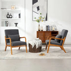 GDFStudio - Fauteuil d'appoint Olivia en velours avec structure en bois massif et coussin confortable