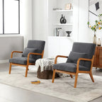 GDFStudio - Fauteuil d'appoint Olivia en velours avec structure en bois massif et coussin confortable