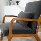 GDFStudio - Fauteuil d'appoint Olivia en velours avec structure en bois massif et coussin confortable