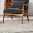 GDFStudio - Fauteuil d'appoint Olivia en velours avec structure en bois massif et coussin confortable