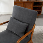 GDFStudio - Fauteuil d'appoint Olivia en velours avec structure en bois massif et coussin confortable