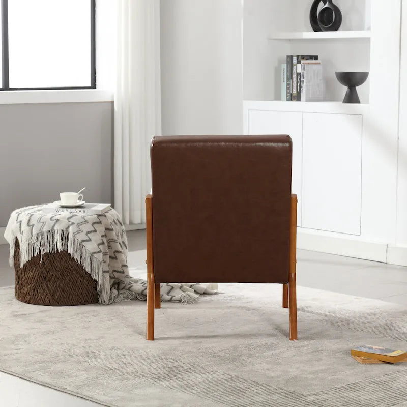 GDFStudio - Fauteuil d'appoint Olivia en velours avec structure en bois massif et coussin confortable