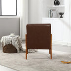 GDFStudio - Fauteuil d'appoint Olivia en velours avec structure en bois massif et coussin confortable