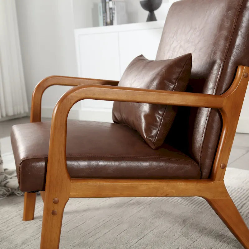 GDFStudio - Fauteuil d'appoint Olivia en velours avec structure en bois massif et coussin confortable