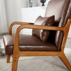 GDFStudio - Fauteuil d'appoint Olivia en velours avec structure en bois massif et coussin confortable