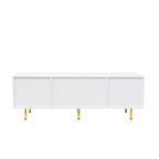 Meuble TV moderne blanc chaud, pour salon ou chambre à coucher