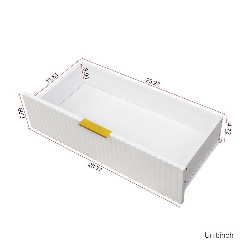 Meuble TV moderne blanc chaud, pour salon ou chambre à coucher