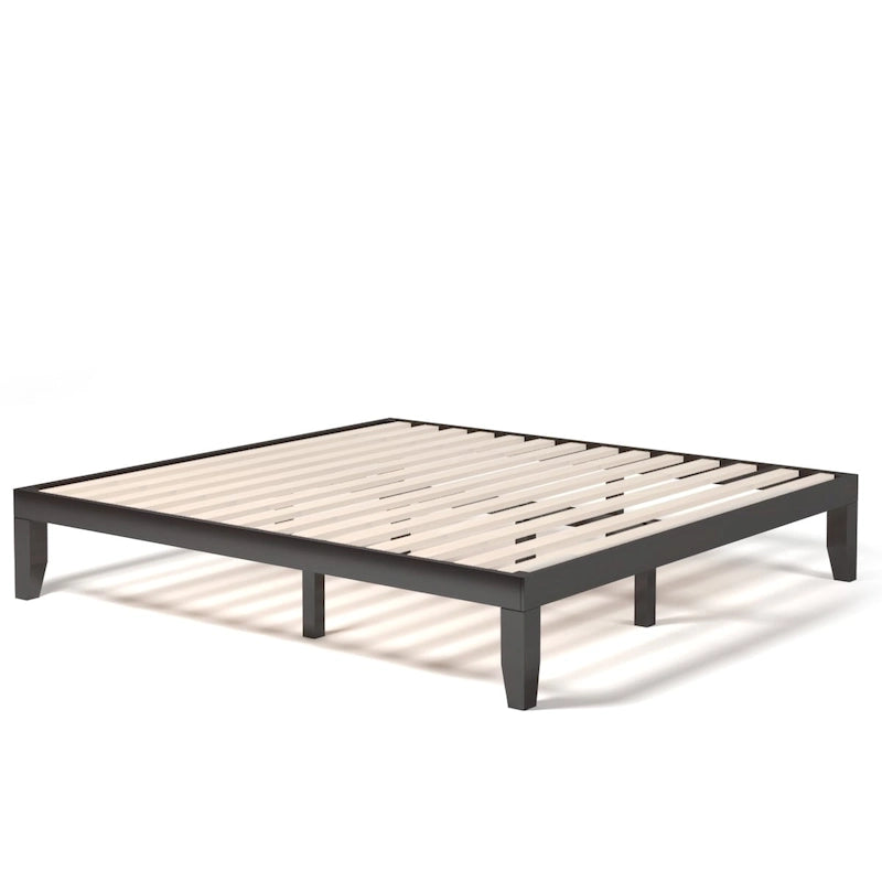 Costway Cadre de Lit King Size 14 Sommier à Lattes en Bois