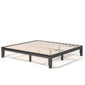 Costway Cadre de Lit King Size 14 Sommier à Lattes en Bois