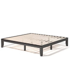 Costway Cadre de Lit King Size 14 Sommier à Lattes en Bois