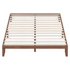 Costway Cadre de Lit King Size 14 Sommier à Lattes en Bois