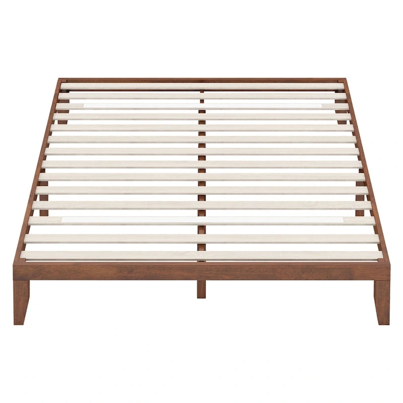 Costway Cadre de Lit King Size 14 Sommier à Lattes en Bois