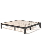 Costway Cadre de Lit King Size 14 Sommier à Lattes en Bois