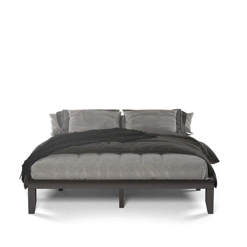Costway Cadre de Lit King Size 14 Sommier à Lattes en Bois