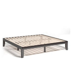 Costway Cadre de Lit King Size 14 Sommier à Lattes en Bois