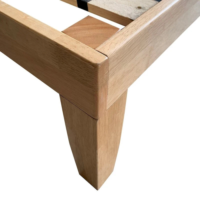 Costway Cadre de Lit King Size 14 Sommier à Lattes en Bois