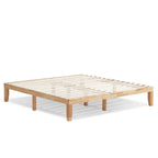 Costway Cadre de Lit King Size 14 Sommier à Lattes en Bois