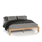 Costway Cadre de Lit King Size 14 Sommier à Lattes en Bois