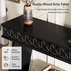 Table d'entrée extra longue de 180 cm, console étroite à 2 niveaux avec rangement - 180L x 30l x 80H cm
