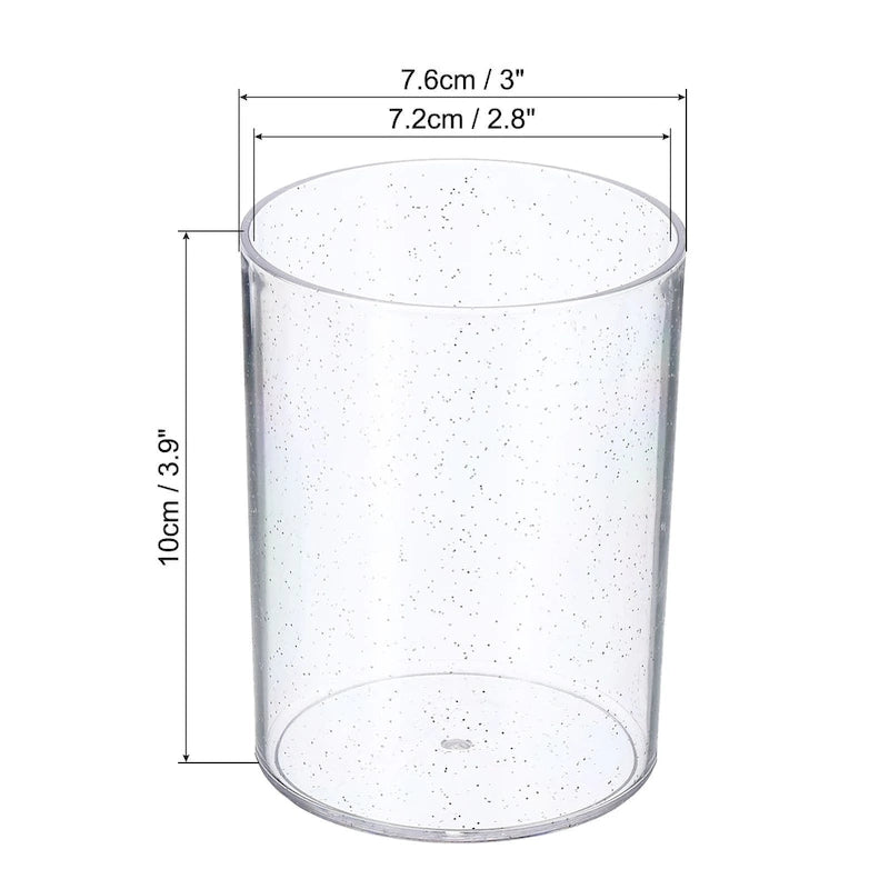 Porte-crayon en acrylique, support de brosses de maquillage Organisateur de bureau rond