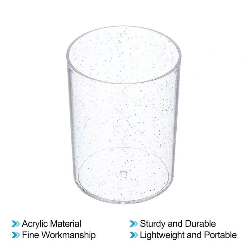 Porte-crayon en acrylique, support de brosses de maquillage Organisateur de bureau rond