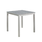 Ensemble de salle à manger 5 pièces, hauteur comptoir, en bois, avec table carrée et 4 chaises rembourrées