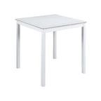 Ensemble de salle à manger 5 pièces, hauteur comptoir, en bois, avec table carrée et 4 chaises rembourrées