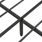 Lit plateforme en métal format grand lit avec tête de lit rembourrée et port USB