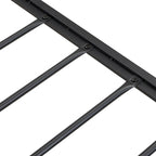 Lit plateforme en métal format grand lit avec tête de lit rembourrée et port USB