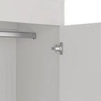 18.9 Armoire double moderne avec deux tiroirs inférieurs et une tringle de penderie pour chambre à coucher