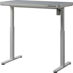 KOWO Bureau électrique debout en verre de 48 pouces avec plateau en verre trempé, poste de travail assis-debout à hauteur réglable pour bureau moderne