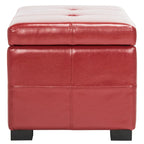 Banc de rangement Safavieh Liane en similicuir touffeté marron - 30,1 x 18,1 x 17,7 - 30Lx18Px18H