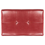 Banc de rangement Safavieh Liane en similicuir touffeté marron - 30,1 x 18,1 x 17,7 - 30Lx18Px18H