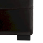 Banc de rangement Safavieh Liane en similicuir touffeté marron - 30,1 x 18,1 x 17,7 - 30Lx18Px18H