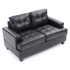 Canapé droit Sandridge en similicuir à accoudoirs évasés de 58 po de largeur - 34L x 58W x 36H