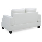 Canapé droit Sandridge en similicuir à accoudoirs évasés de 58 po de largeur - 34L x 58W x 36H