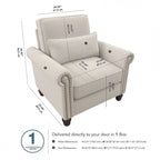 Fauteuil Coventry avec accoudoirs par