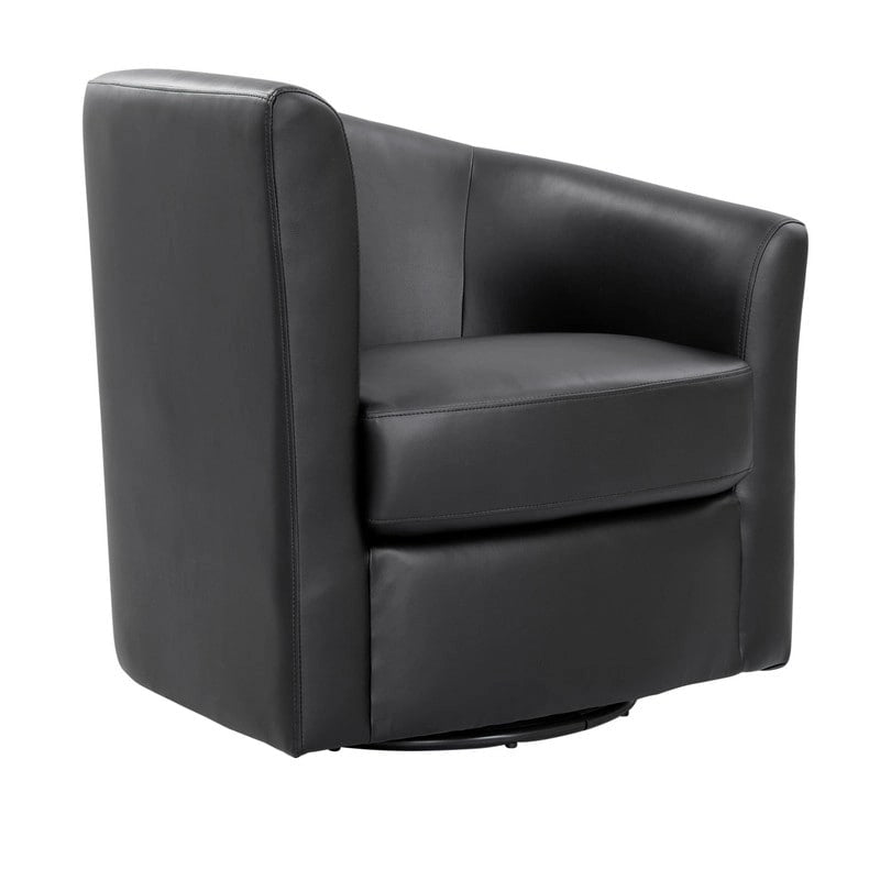 Fauteuil d'appoint pivotant Grafton Soraya 360 en similicuir