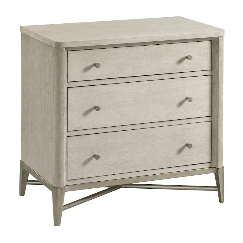 Ensemble de chambre à coucher en bois massif Mantalia, lit à panneaux, commode, miroir, 2 tables de chevet et banc, champagne