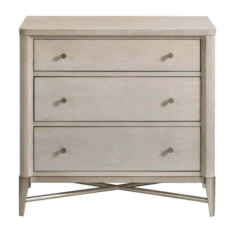 Ensemble de chambre à coucher en bois massif Mantalia, lit à panneaux, commode, miroir, 2 tables de chevet et banc, champagne