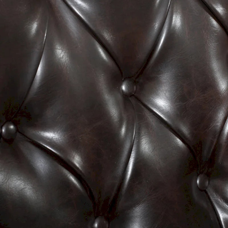 Fauteuil de club en cuir marron Malone par