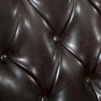 Fauteuil de club en cuir marron Malone par
