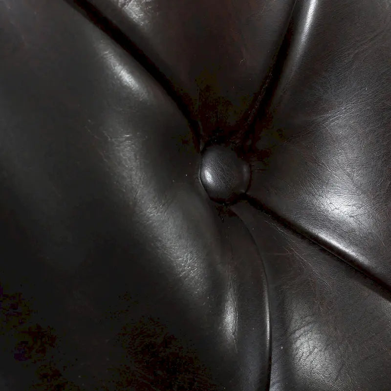 Fauteuil de club en cuir marron Malone par