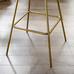 Lot de 2 tabourets de bar pivotants confortables en velours