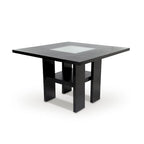 Ensemble de salle à manger 9 pièces Blanton en bois noir moderne de hauteur comptoir par