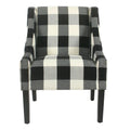 Fauteuil d'appoint moderne HomePop Swoop - Carreaux noirs